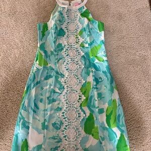 Lilly Pulitzer Green and Blue Floral Dress